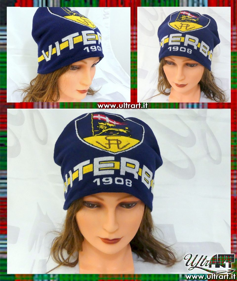 Cappelli in lana blu con ricamo Ultras 1908 su tre lati