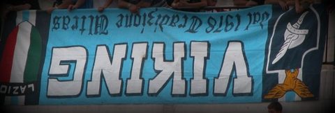 Striscione Viking dipinto a mano in tela